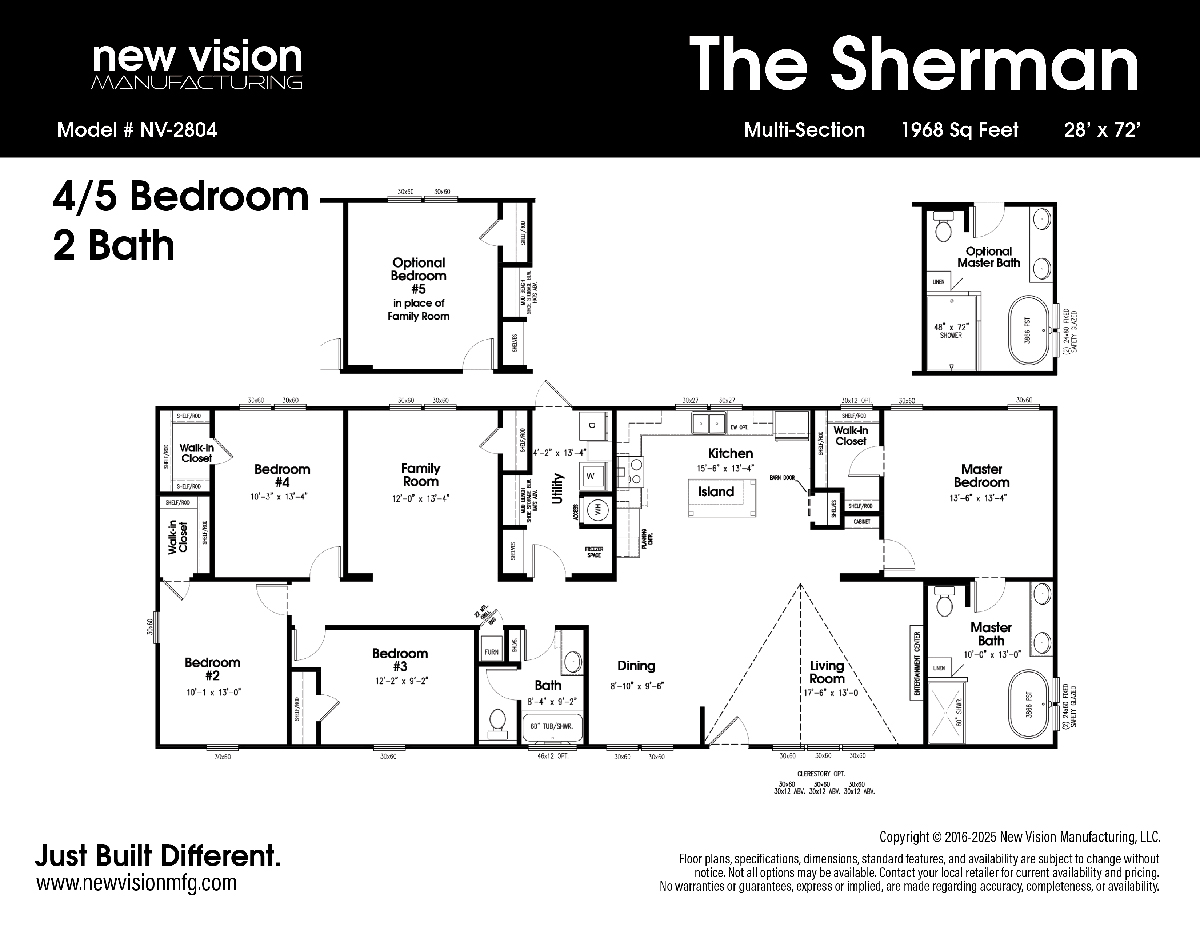 Floorplan of the Sherman home by New Vision Manufacturing
